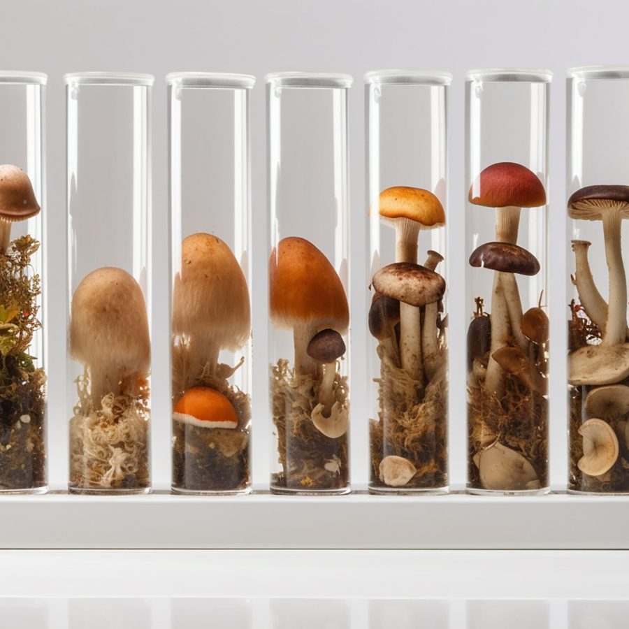 Microdosing, growing mushrooms in vitro. The concept of alternative medicine, microdosing and mushroom treatment.